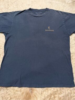 Browning grey/blue Short Sleeve Logo hunting Tee Men’s large